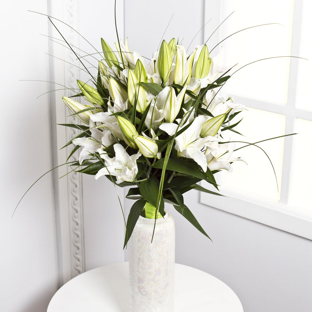 Sympathy Bouquet with White Lilies / EE800